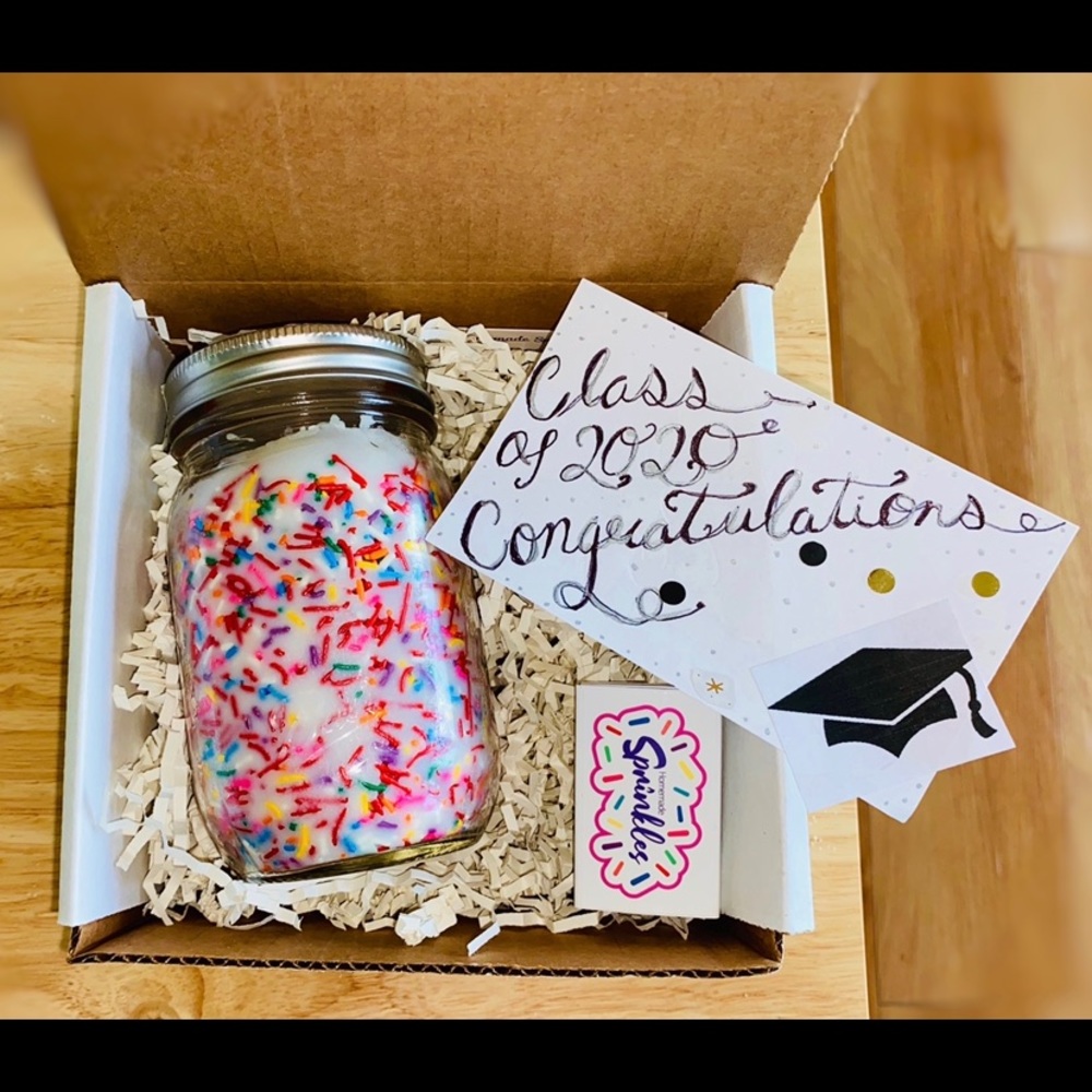 Graduation Sprinkle candle gift box!